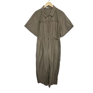 Daily Practice by Anthropologie Short-Sleeve Utility Jumpsuit  Size: L